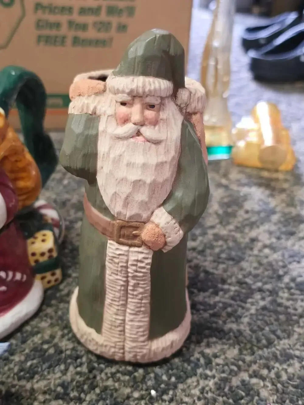 Vintage Ceramic Santa Claus Christmas Tree Teapot